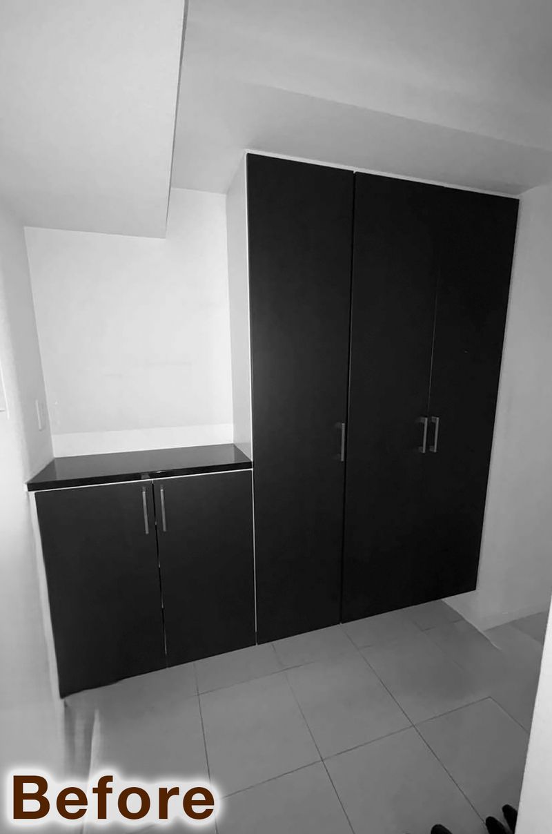 天然木とグレーが調和する上質マンションリノベ（リフォーム前）