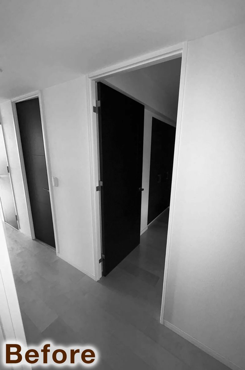 天然木とグレーが調和する上質マンションリノベ（リフォーム前）