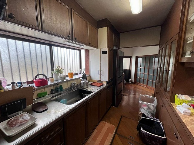 【クリナップ】セントロW2550 セラミック天板（リフォーム前）